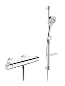 HANSA OPTIMA sprchový set s termostatickou baterií, ruční sprcha, tyč, hadice, chrom