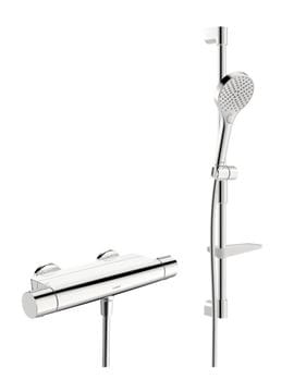 HANSA OPTIMA sprchový set s termostatickou baterií, ruční sprcha, tyč, hadice, chrom