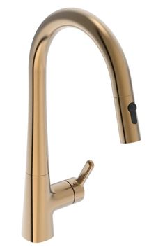HANSA DESIGNO STYLE Comfort dřezová baterie, s vytahovací sprškou, broušený bronz