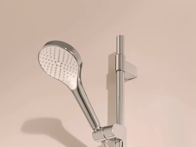 HANSA VIVA sprchová tyč 971 mm s držákem ruční sprchy, mýdlenka, chrom 44130200 Obrázek - fotka