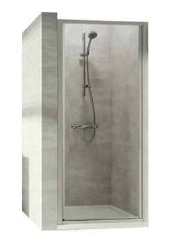 CONCEPT 70 sprchové dveře 90x190 cm, křídlové, stříbrná matná/čiré sklo