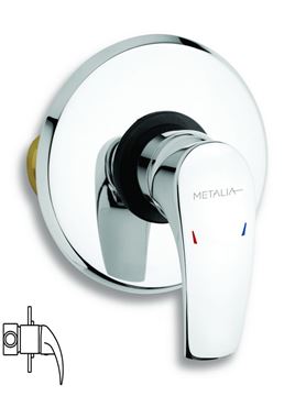 NOVASERVIS METALIA 57 sprchová podomítková baterie, s tělesem, chrom