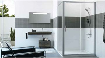 HÜPPE CLASSICS 2 EASY ENTRY SW 800 boční stěna 80x200 cm, pololesklá stříbrná/čiré sklo C25403.069.322 Obrázek - fotka