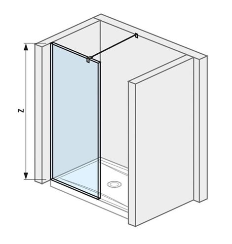 JIKA PURE stěna walk-in 900x200 cm, stříbrná/transparentní sklo H2694270026681 Obrázek - Hlavní obrázek