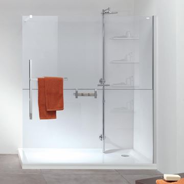 HÜPPE DUPLO PURE stěna walk-in 160x200 cm, chrom/čiré sklo DT0015.C91.322 Obrázek - fotka