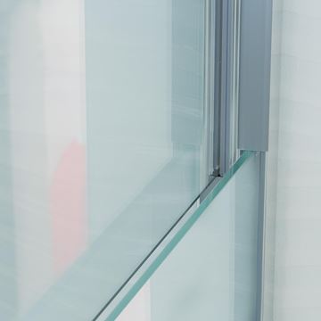 HÜPPE DUPLO PURE stěna walk-in 120x200 cm, chrom/mléčné sklo DT0012.C91.318 Obrázek - fotka