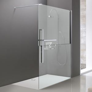 HÜPPE DUPLO PURE stěna walk-in 120x200 cm, chrom/mléčné sklo