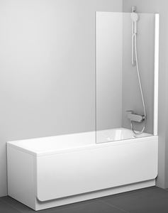 RAVAK PVS1 80 vanová zástěna 80x140 cm, pevná, bílá/sklo transparent