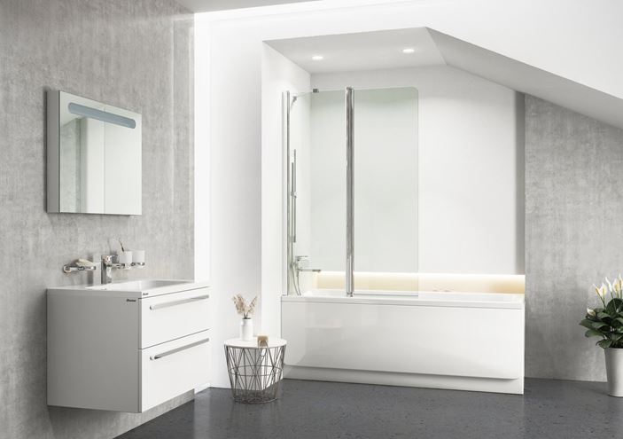RAVAK CVS2 100 L vanová zástěna 100x150 cm, levá, lítací, bright alu/sklo transparent 7QLA0C00Z1 Obrázek - fotka