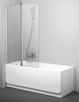 RAVAK CVS2 100 L vanová zástěna 100x150 cm, levá, lítací, satin/sklo transparent