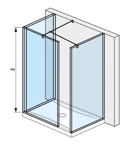 JIKA PURE stěna walk-in 79,5×200 cm, stříbrná/transparentní sklo