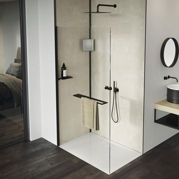 HÜPPE SELECT+ stěna walk-in 100x200 cm, Black Edition/čiré sklo SL0104.123.322 Obrázek - fotka
