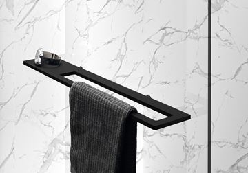 HÜPPE SELECT+ stěna walk-in 100x200 cm, Black Edition/čiré sklo SL0204.123.322 Obrázek - fotka
