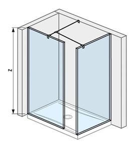 JIKA PURE stěna walk-in 78,4x200 cm, stříbrná/sklo transparent