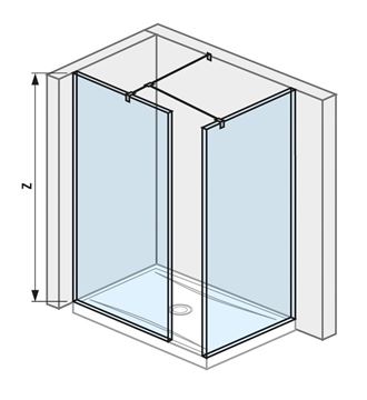 JIKA PURE stěna walk-in 78,4x200 cm, stříbrná/sklo transparent