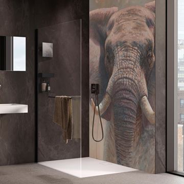 HÜPPE SELECT+ stěna walk-in 75x200 cm, Black Edition/čiré sklo SL0101.123.322 Obrázek - fotka
