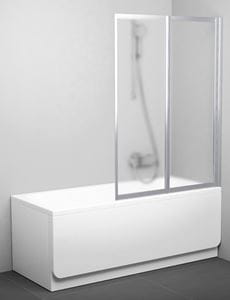RAVAK VS2 105 vanová zástěna 105x140 cm, skládací, satin/sklo grape