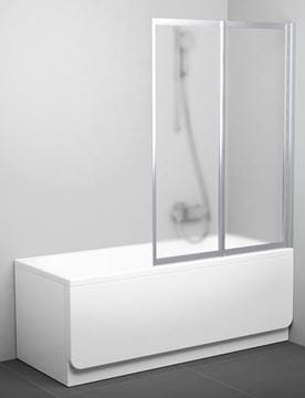 RAVAK VS2 105 vanová zástěna 105x140 cm, skládací, satin/sklo grape