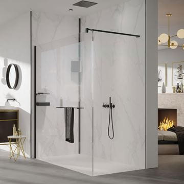 HÜPPE SELECT+ stěna walk-in 120x200 cm, Black Edition/čiré sklo SL0305.123.322 Obrázek - fotka