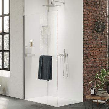 HÜPPE SELECT+ stěna walk-in 75x200 cm, matná stříbrná/čiré sklo SL0101.087.322 Obrázek - fotka