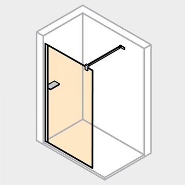 HÜPPE SELECT+ stěna walk-in 160x200 cm, matná stříbrná/čiré sklo SL0307.087.322 Technický nákres
