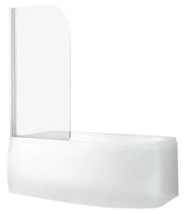 ROTH PROJECT SCREEN PRO vanová zástěna 81x140 cm, lítací, bílá/sklo transparent