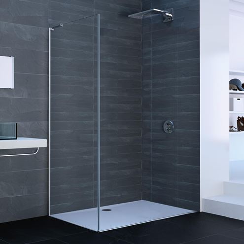 HÜPPE XTENSA PURE boční stěna 90x200 cm, pololesklá stříbrná/čiré sklo XT0307.069.322 Obrázek - fotka
