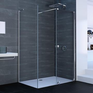 HÜPPE XTENSA PURE boční stěna 90x200 cm, pololesklá stříbrná/čiré sklo XT0307.069.322 Obrázek - fotka