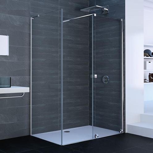 HÜPPE XTENSA PURE boční stěna 90x200 cm, pololesklá stříbrná/čiré sklo XT0307.069.322 Obrázek - fotka