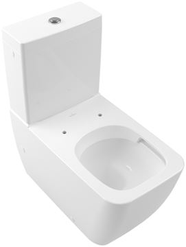 VILLEROY & BOCH VENTICELLO WC kombi mísa, zadní odpad, DirectFlush, CeramicPlus, alpská bílá