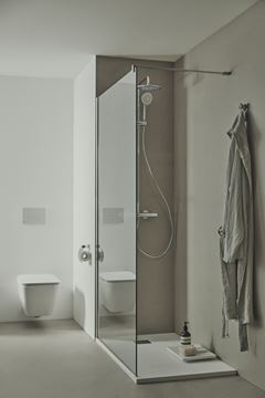 IDEAL STANDARD CONNECT 2 WETROOM stěna walk-in 80x195 cm, lesklá stříbrná/čiré sklo K9376EO Obrázek - fotka