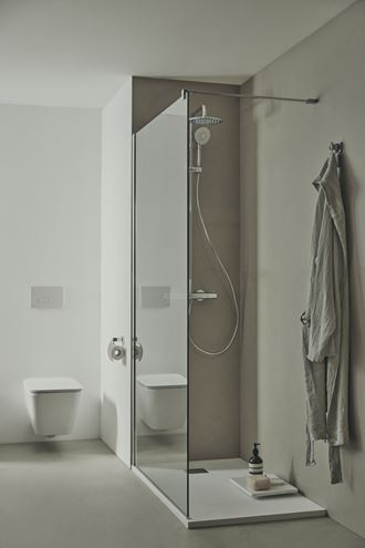 IDEAL STANDARD CONNECT 2 WETROOM stěna walk-in 80x195 cm, lesklá stříbrná/čiré sklo K9376EO Obrázek - fotka