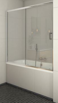 ROTH LEGA LLV2/1600 vanová zástěna 160x150 cm, posuvná, brillant/sklo transparent