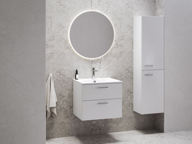 RAVAK CHROME SD II skříňka pod umyvadlo 80x49x50 cm, 2 zásuvky, lesklá bílá X000001774 Obrázek - fotka