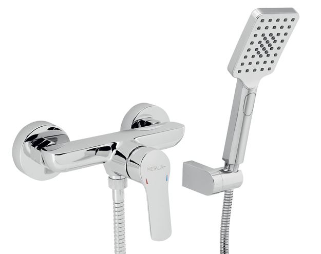 NOVASERVIS METALIA 54 sprchový set s baterií, ruční sprcha, hadice, držák, chrom 54061,0 Obrázek - Hlavní obrázek