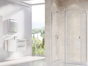RAVAK CHROME CPS 100 boční stěna 100x195 cm, satin/čiré sklo 9QVA0U00Z1 Obrázek - fotka
