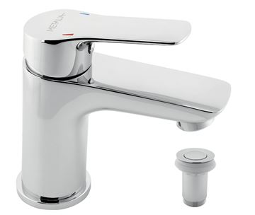NOVASERVIS METALIA 54 umyvadlová stojánková baterie, s odtokovou soupravou, Eco, chrom