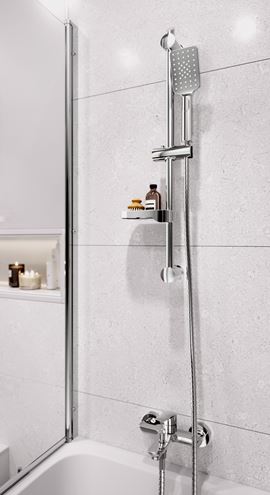 NOVASERVIS METALIA 54 vanová nástěnná baterie, s přepínačem, se sprchovou soupravou, Eco, chrom 54020,0 Obrázek - fotka