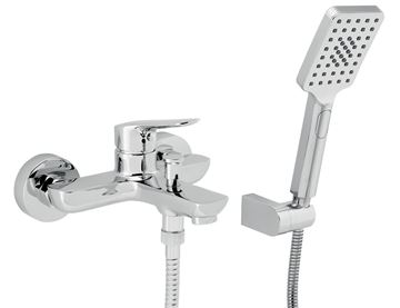 NOVASERVIS METALIA 54 vanová nástěnná baterie, s přepínačem, se sprchovou soupravou, Eco, chrom