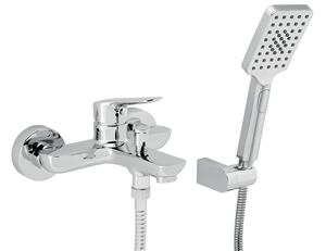 NOVASERVIS METALIA 54 vanová nástěnná baterie, s přepínačem, se sprchovou soupravou, Eco, chrom