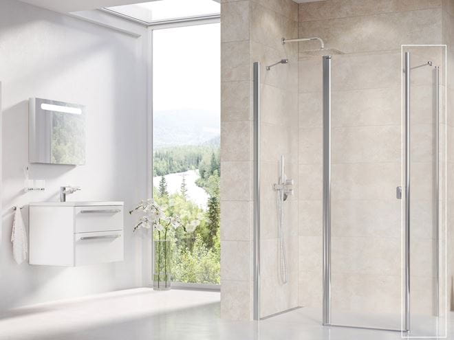 RAVAK CHROME CPS 80 boční stěna 80x195 cm, bright alu/čiré sklo 9QV40C00Z1 Obrázek - fotka
