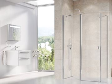 RAVAK CHROME CPS 80 boční stěna 80x195 cm, bright alu/čiré sklo 9QV40C00Z1 Obrázek - fotka