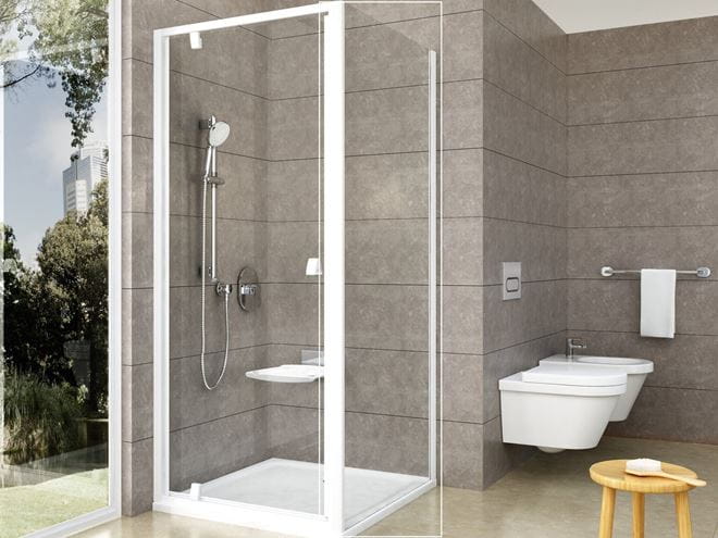 RAVAK PIVOT PPS 80 boční stěna 80x190 cm, bílá/čiré sklo 90G40100Z1 Obrázek - fotka