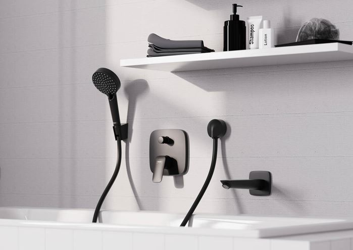 HANSGROHE PORTER S nástěnný držák ruční sprchy, matná černá 28331670 Obrázek - fotka