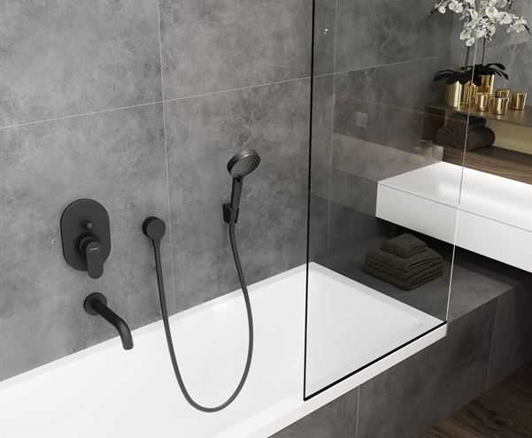 HANSGROHE PORTER S nástěnný držák ruční sprchy, matná černá 28331670 Obrázek - fotka