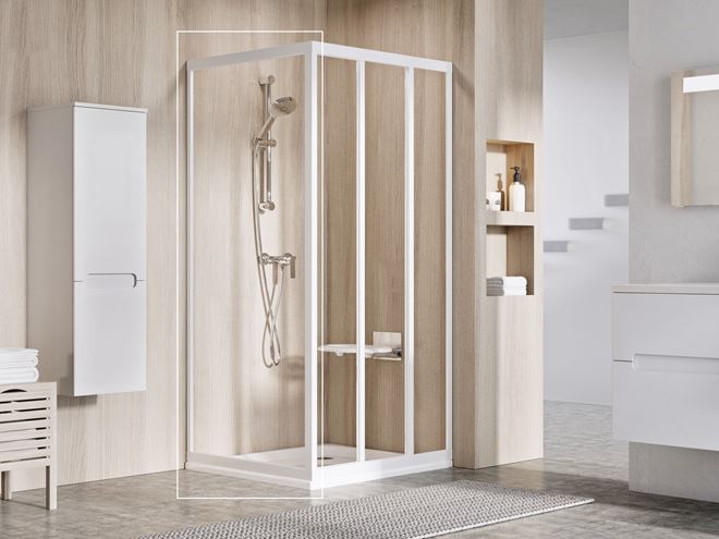 RAVAK SUPERNOVA APSS 90 boční stěna 90x198 cm, bílá/čiré sklo 940701R2Z1 Obrázek - fotka