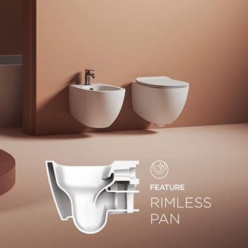 ARTCERAM FILE 2.0 závěsné WC, Rimless splachování, lesklá bílá  FLV004 01,30 Obrázek - fotka
