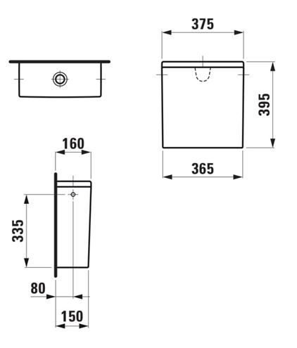 LAUFEN PRO WC kombi nádržka, boční přívod vody, Dual-Flush H8299520009721 Obrázek - fotka