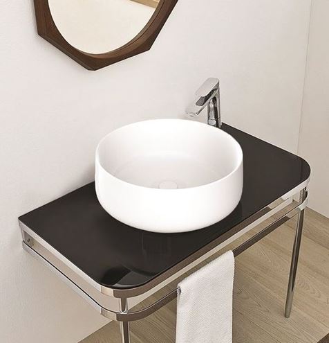 ARTCERAM COGNAC umyvadlová mísa 42 cm, bez přepadu, Saniglaze, lesklá bílá  COL001 01,34 Obrázek - fotka