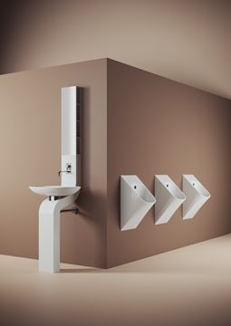 ARTCERAM LA FONTANA 2.0 pisoár, zadní přívod vody, Saniglaze, lesklá bílá  LFO002 01,34 Obrázek - fotka